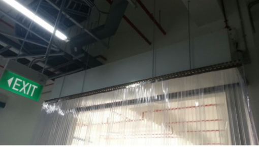 PVC Curtain Strip Double Ribbed Installation2